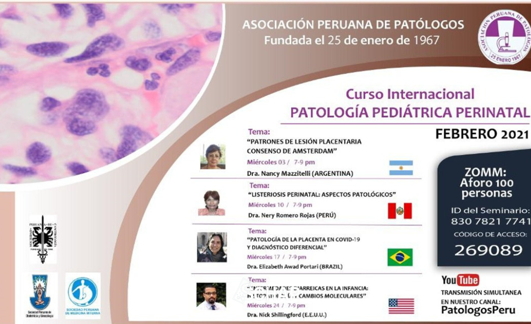 ASOCIACIÓN PERUANA DE PATÓLOGOS OFRECE CICLO DE CHARLAS GRATUITAS DURANTE FEBRERO